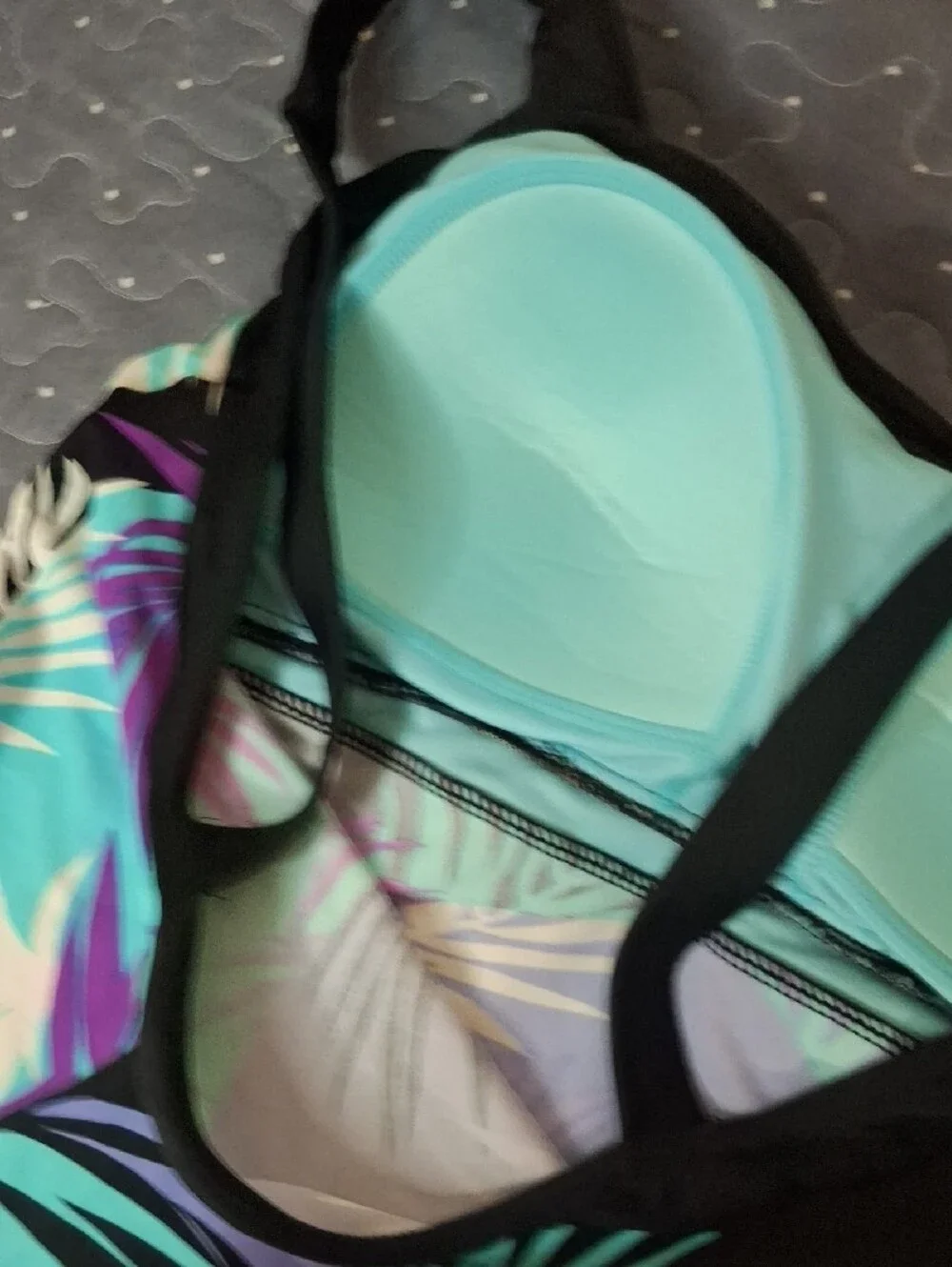 ZeroXposur Tropical Palm Print Tankini Top Size XXL
